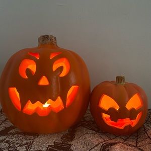 Pumpkin vintage lights